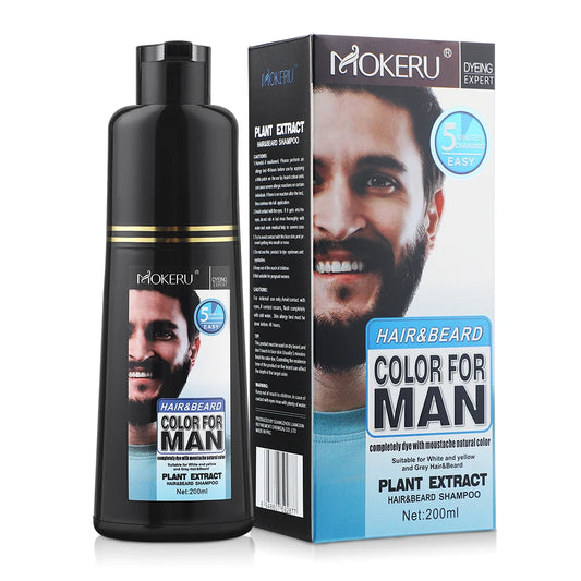 Natural Permanent Beard Dye Shampoo Repair Beard Coloring
