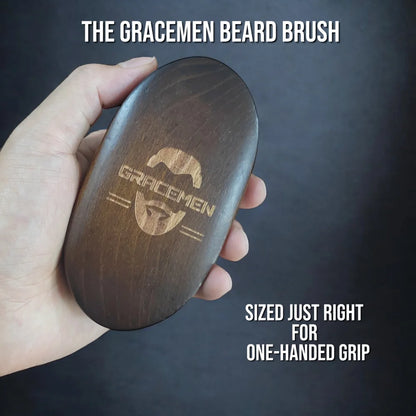 Beard Kit - Retro Beard Brush & Dark Wooden Comb