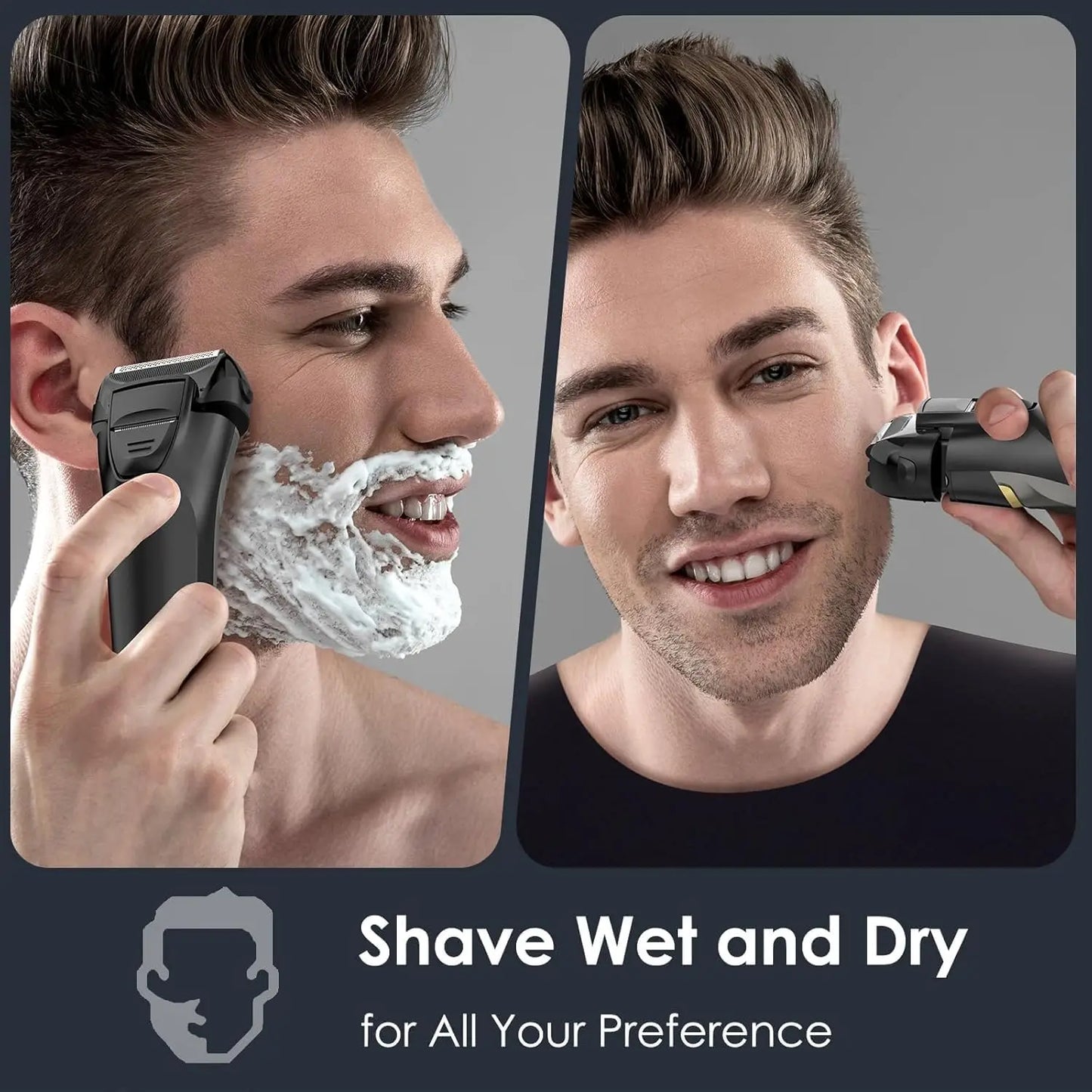 Electric Shaver For Men Rechargeable Shaving Razors Trimmer