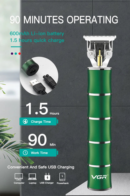VGR Retro Metal Electric Hair Clipper Hair Trimmer V-193