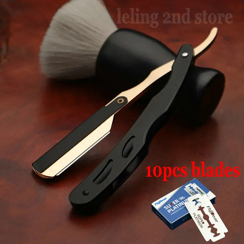 Professional Manual Shaver Straight Edge Stainless Steel