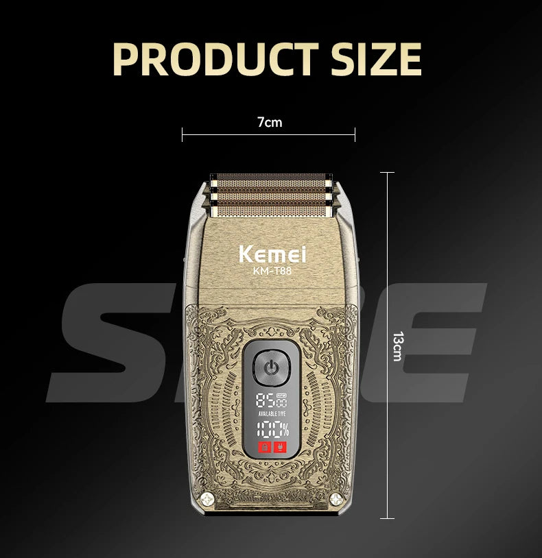 Kemei 8500 RPM Electric Shaver for Men Rechargeable Beard Shaver