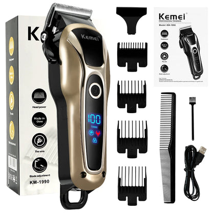 Professional Hair Trimmer Gold Clipper For Men Beard Trimmer