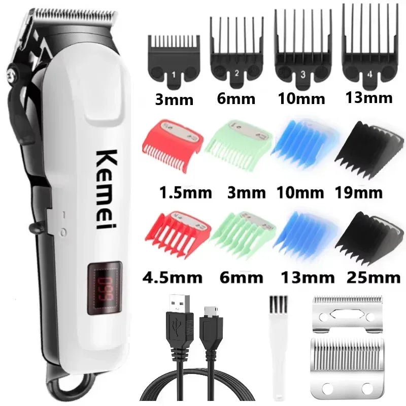 Kemei KM-809A Professional Hair Clipper Adjustable Hair Trimmer