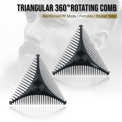 1Pc New Mini Triangular Fidget Rotate Combs Wide Fine Tooth