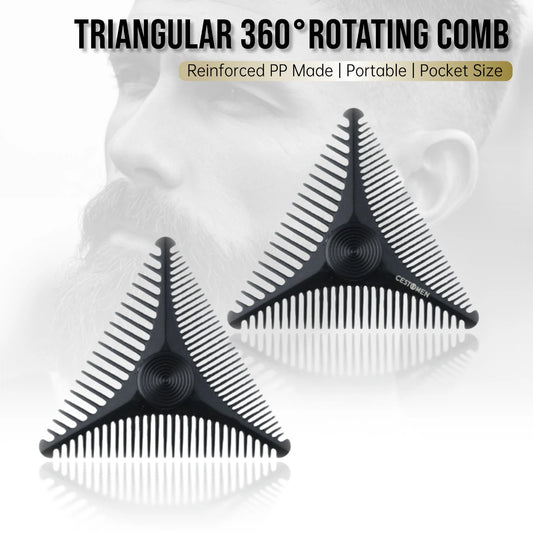 1Pc New Mini Triangular Fidget Rotate Combs Wide Fine Tooth