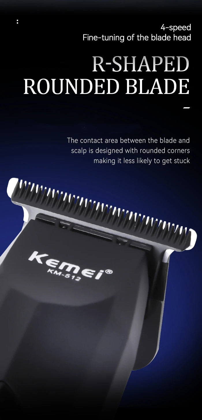 KM-512 Hair Clipper Electric Thruster USB Charging High Speed