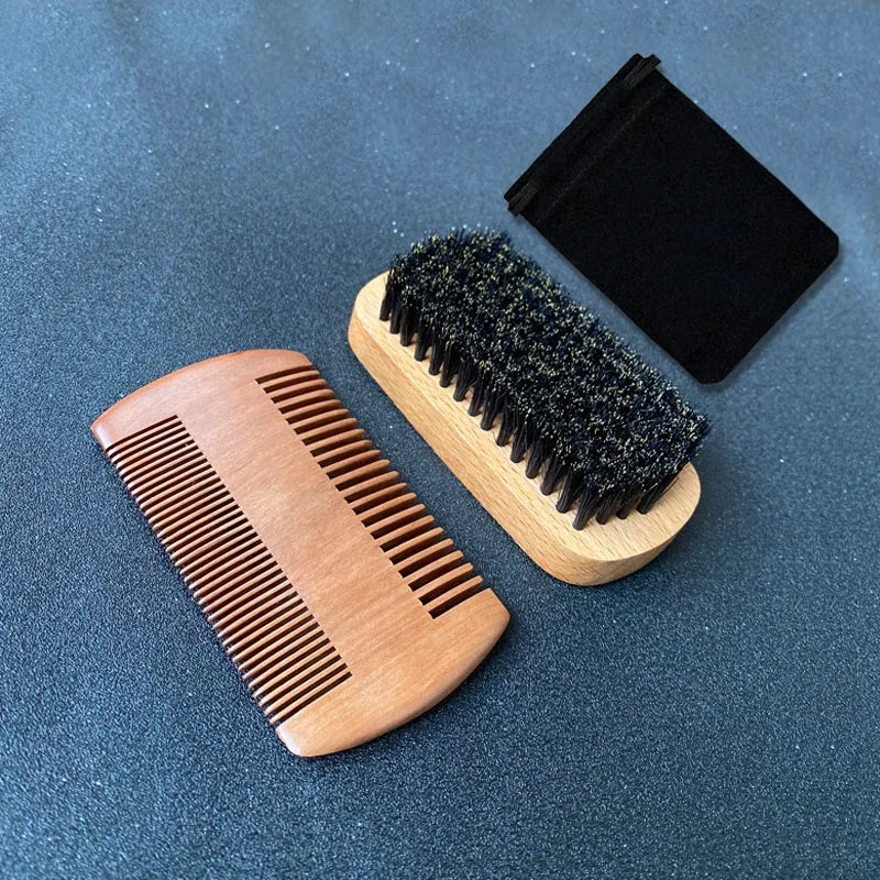 Men's beard grooming set beard brush bristle