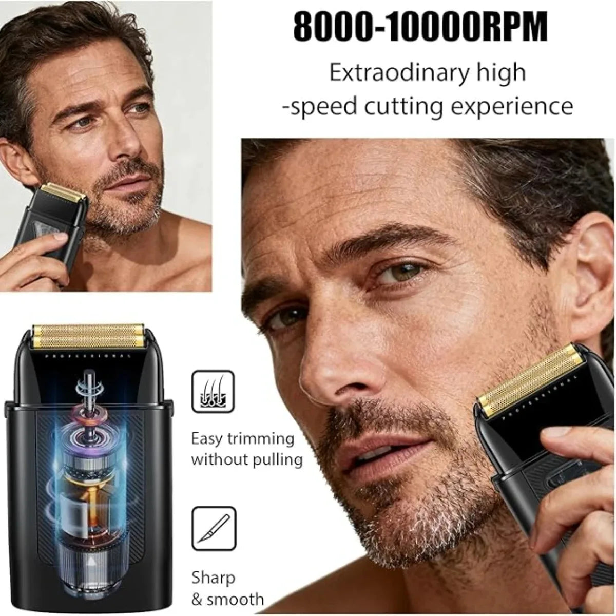 VGR Beard Trimmer Professional Shaver 9000 RPM Razor V-334