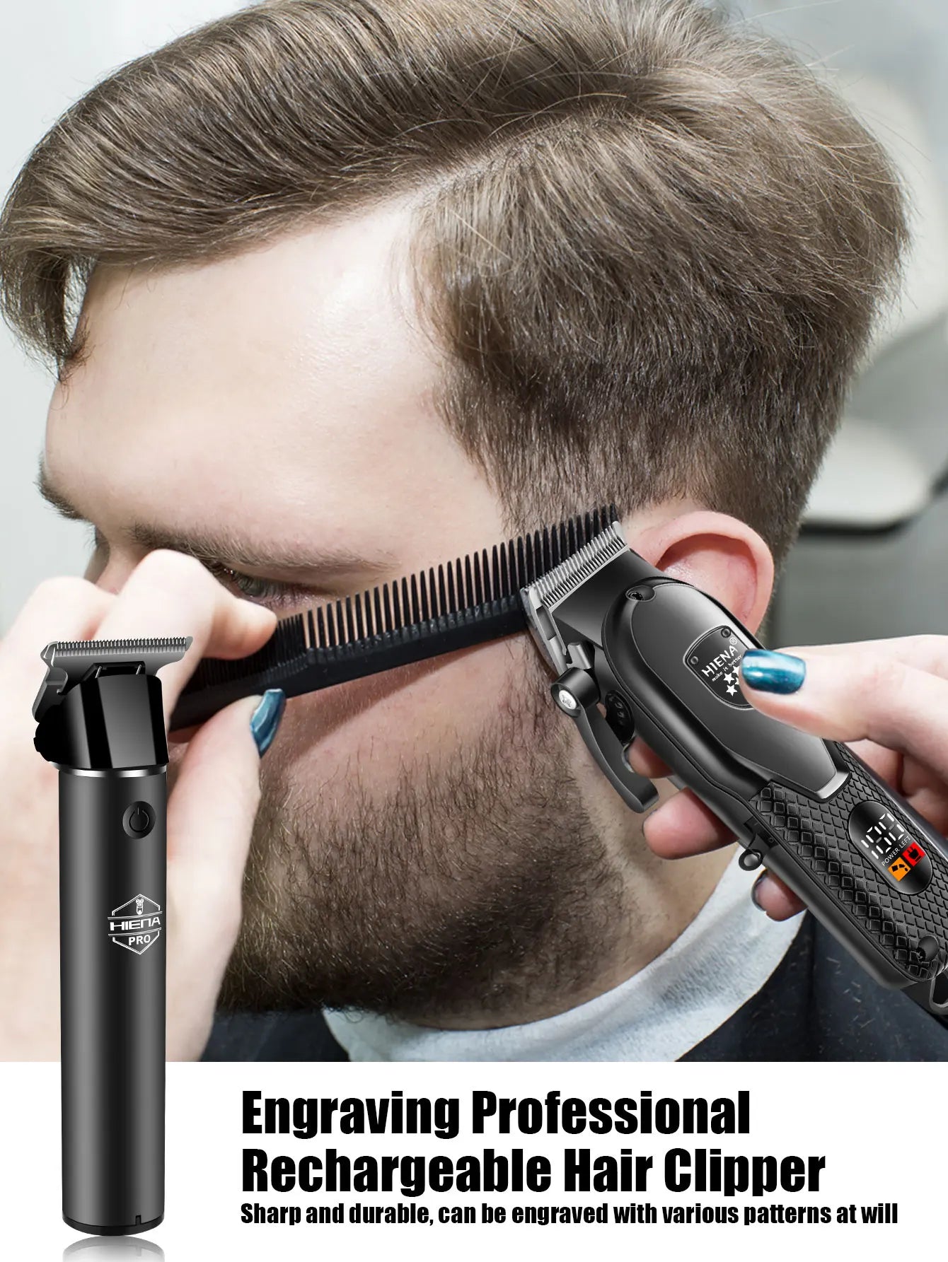 hiena Hair Clipper Kit for Men Electric Shaver Hair Trimmer