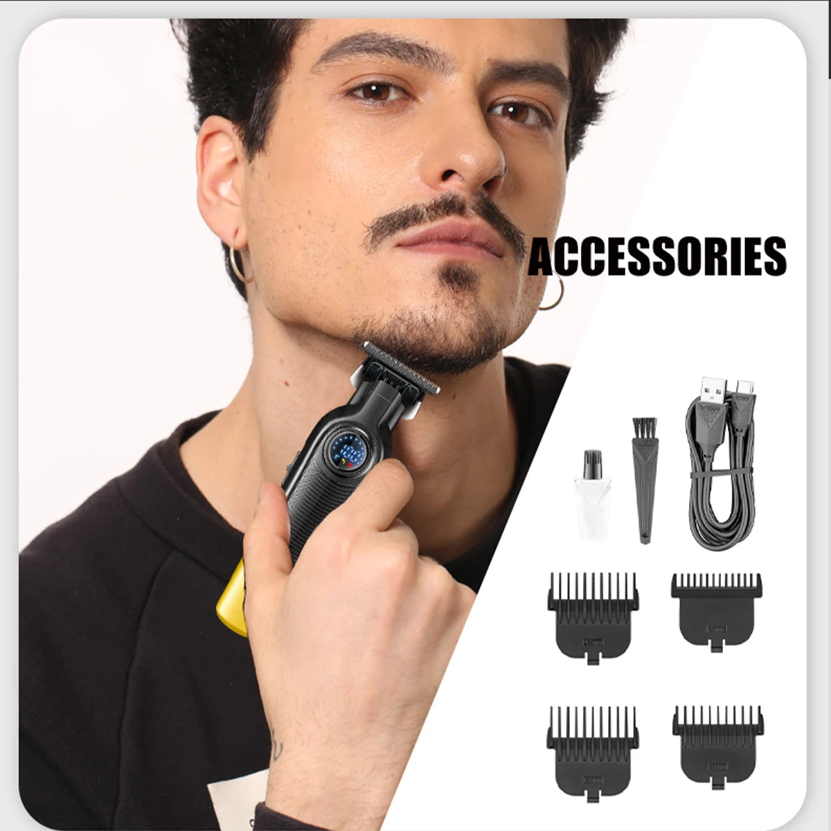 VGR Professional Barber Clippers Cordless Rechargeable V-996