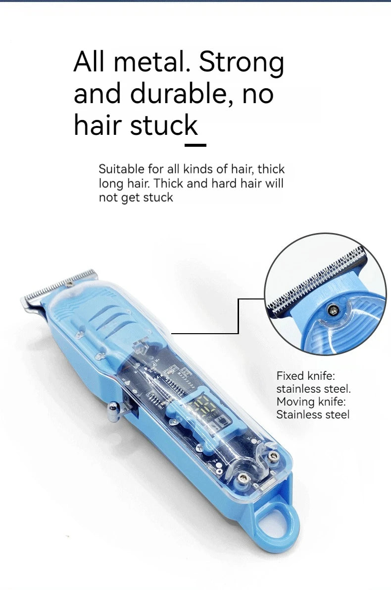 New Transparent Hair Clipper Power Display Hair Clipper