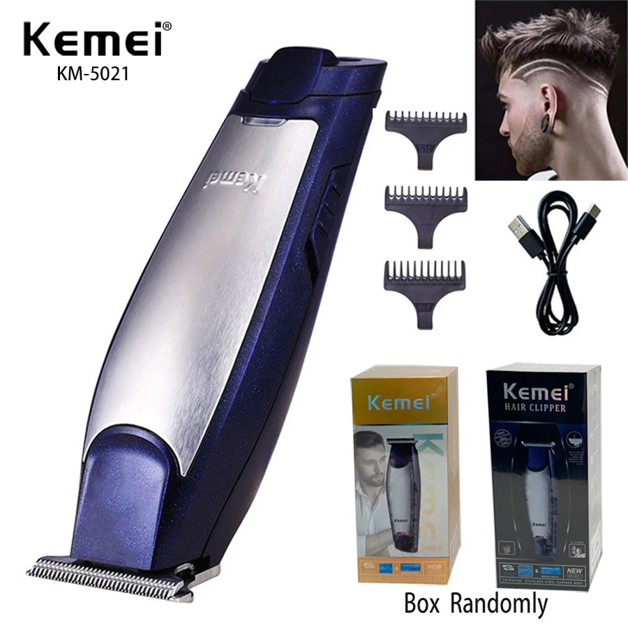Kemei 5021 Hair Trimmer Electric Hair Clipper Rechargeable Razor