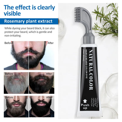 3 Minutes Black Beard Dye Cream With Comb 80ml Rosemary