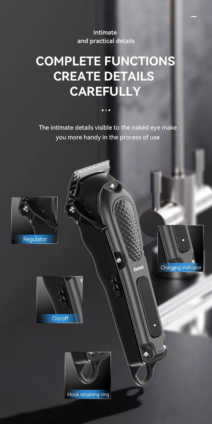 Kemei KM-1071 USB Charging Cordless Hair Salon Clipper