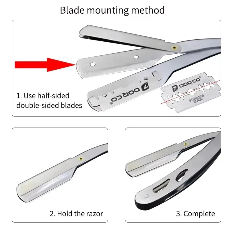 Barber Manual Shaving Razor Men Folding Beard Cutter