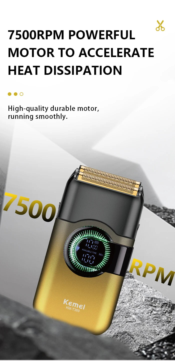 Kemei T389 Fashion Color Electric Shaver Hair Clipper Shaver
