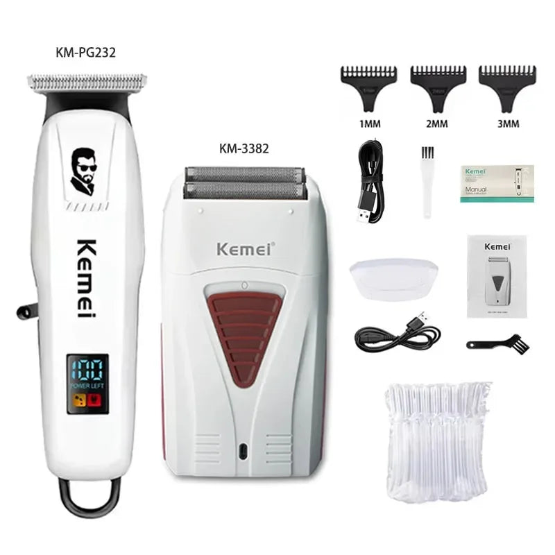 Kemei KM-PG809A KM-PG232 LCD USB Charging Hair Clipper