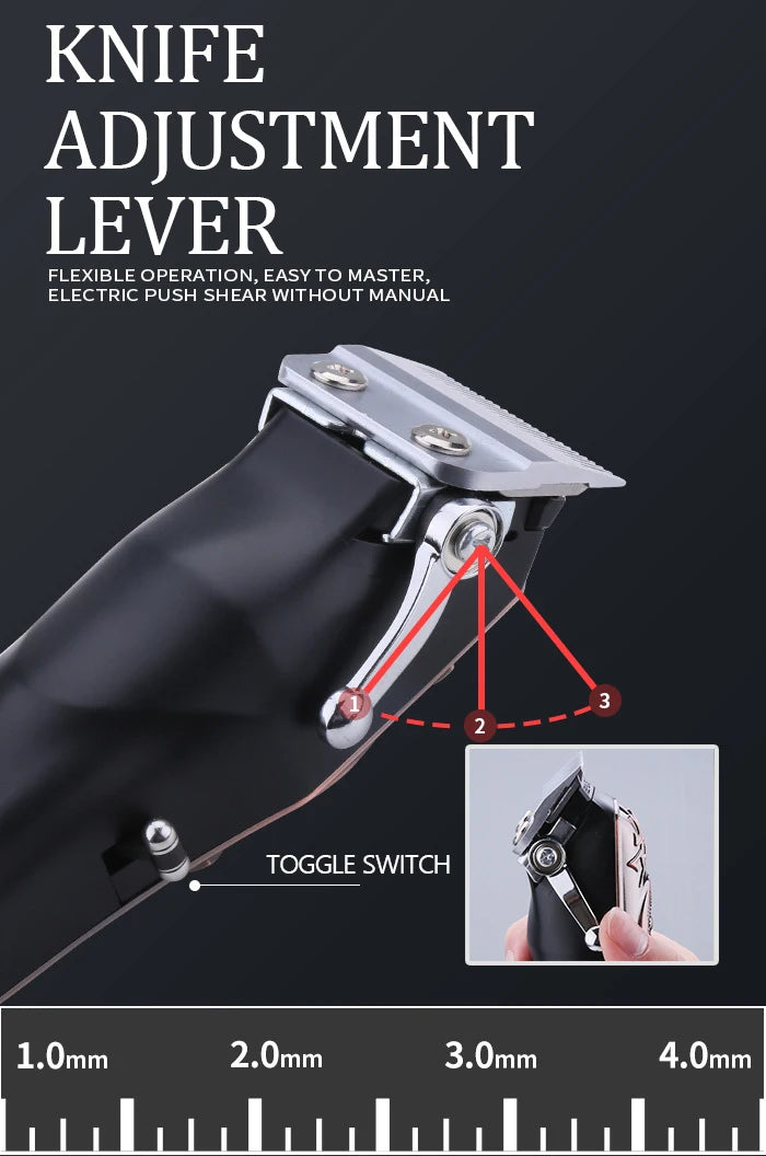 Kemei Cordless Professional Hair Clipper Barber Trimmer  Kit KM-2617