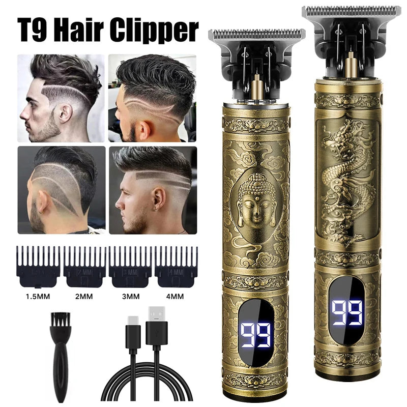 T9 Vintage Beard Shaver Electric Hair Cutting Machine Clipper