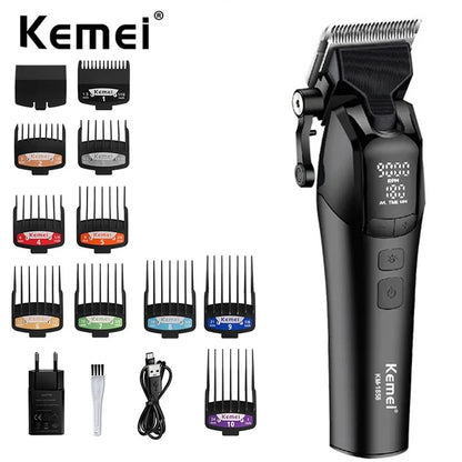 Kemei Professional Barber Hair Clippers Rechargeable Cordless