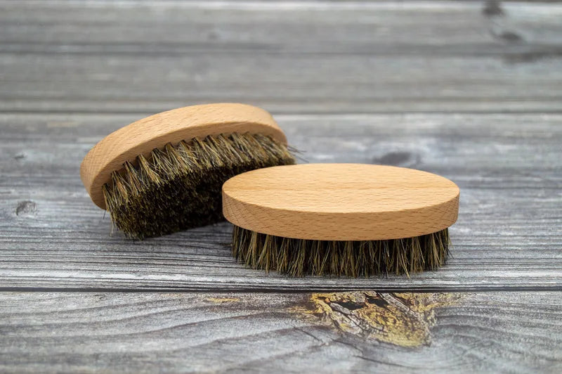 Natural Boar Bristle Beard Brush for Men Bamboo Face Massage