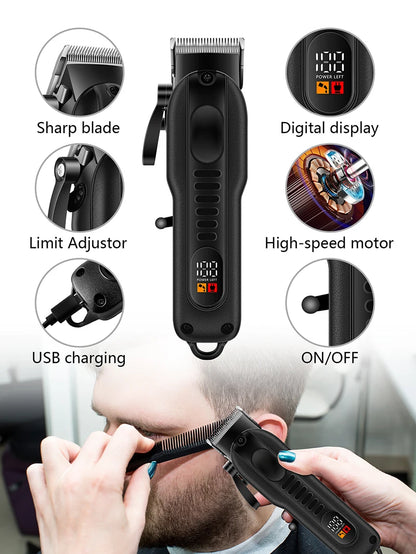 Professional Men Electric Hair Clipper Barber Finish Cutting Machine