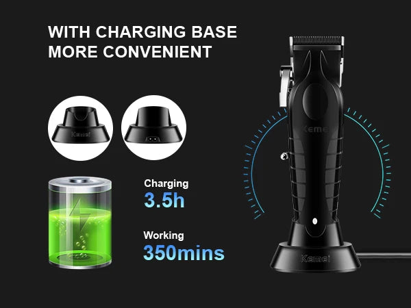 2500mah Lithium Battery Adjustable Trimmer Kemei Km-2296