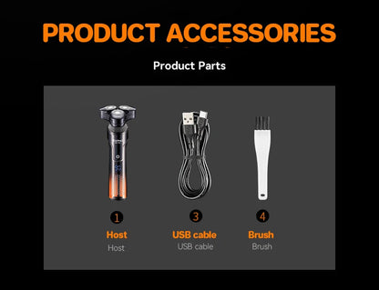 KEMEI Electric Shaver Rotary Beard Trimmer Hair Cutting Shaving