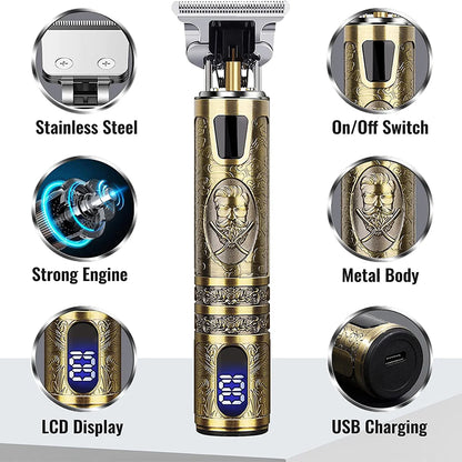 Electric Hair Clipper With LCD Display Oil Head Hair Cutting Machine