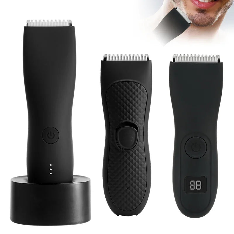 Men's Electric Groin Hair Trimmer Pubic Hair Removal Intimate Areas