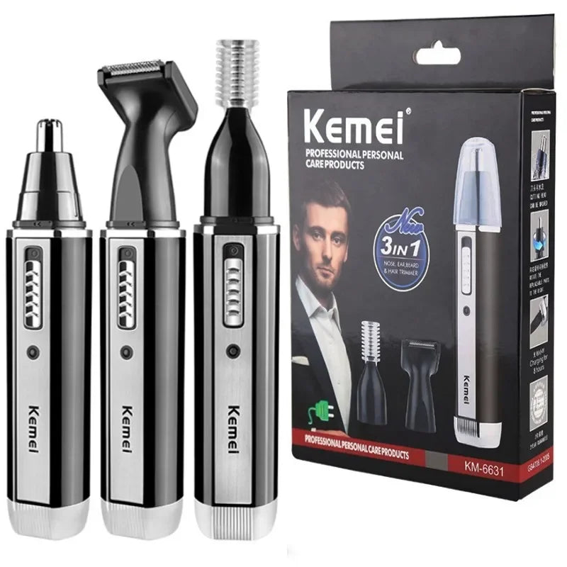 Kemei 4 in 1 trimmer for men Electric Nose and ear trimmer Set