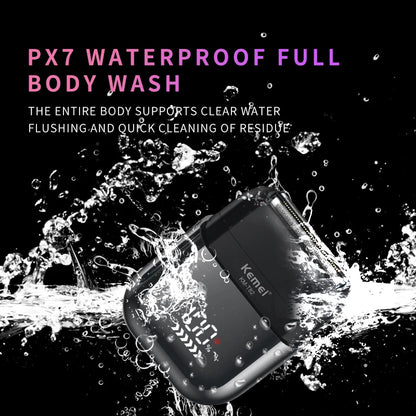 KEMEI km-t82 Usb Reciprocating Electric Shaver Washable Digital Display