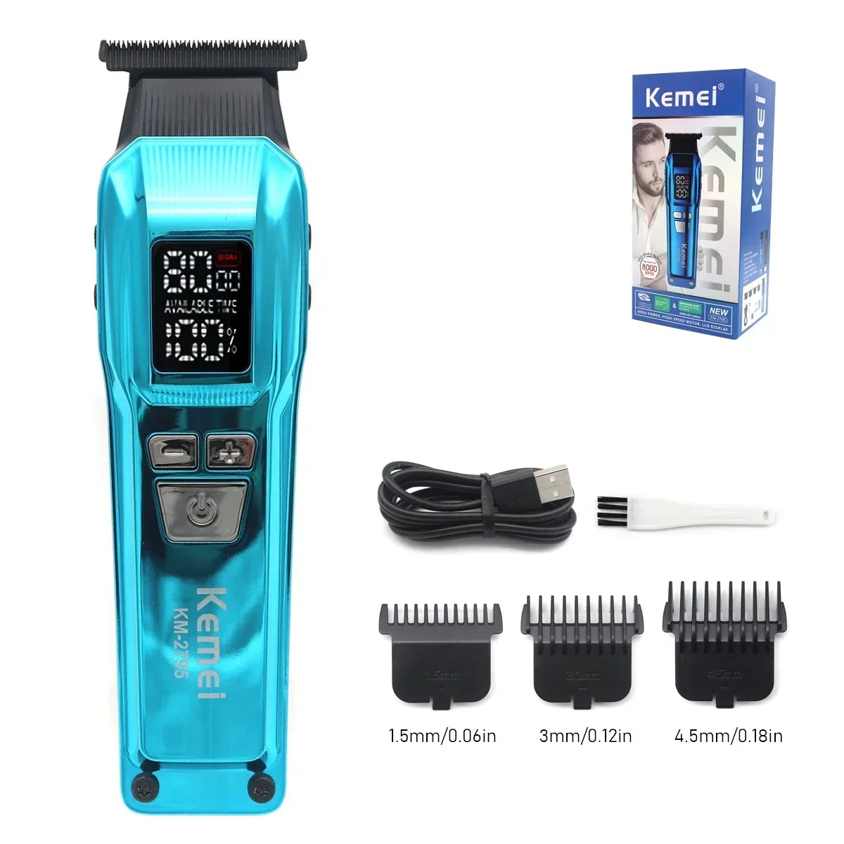 Kemei 2795 Professional Hair Clippers Barber Zero Gapped