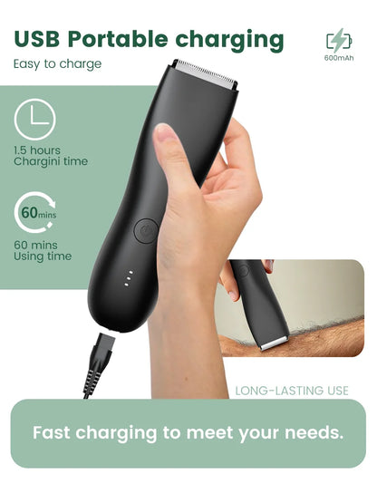 Men's Electric Groin & Body Shaver Trimmer
