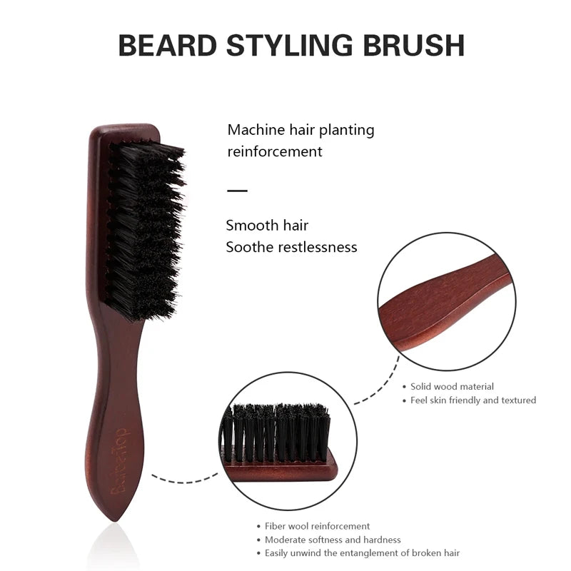 Barber Wood Handle Hairdressing Soft Hair Cleaning Brush
