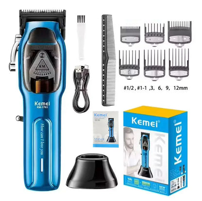 Kemei KM-1763 9000RPM Electric Hair Clipper Rechargeable