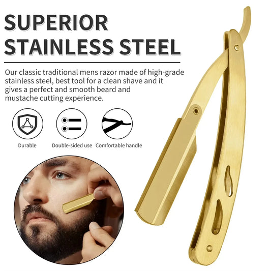 Barber Manual Shaving Razor Men Folding Beard Cutter