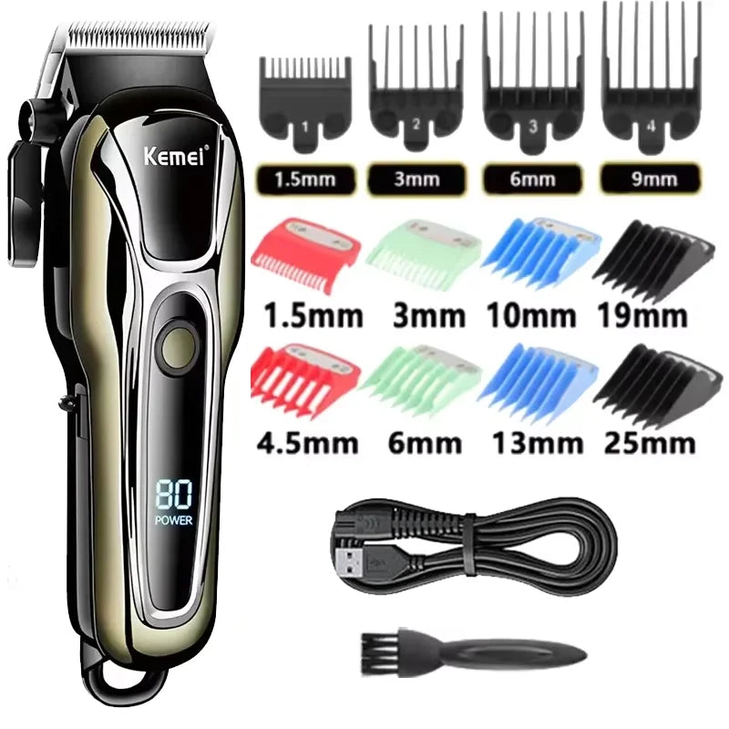 Kemei USB Rechargeable Electric Hair Clipper KM-PG1990A