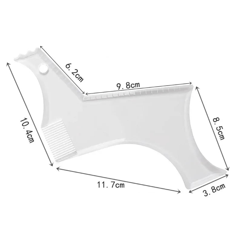 Men's Beard Comb Template Clear Ruler Styling Tool