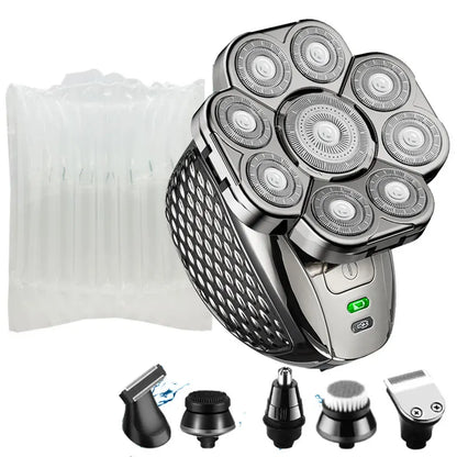 4D Head Shavers 6-in-1 Rechargeable Waterproof Head Shavers