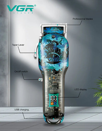 VGR Barber Hair Cut Machine Cordless Hair Trimmer V-685