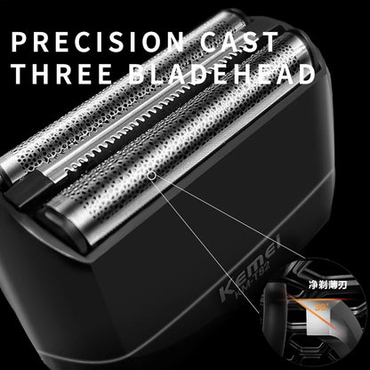 KEMEI km-t82 Usb Reciprocating Electric Shaver Washable Digital Display
