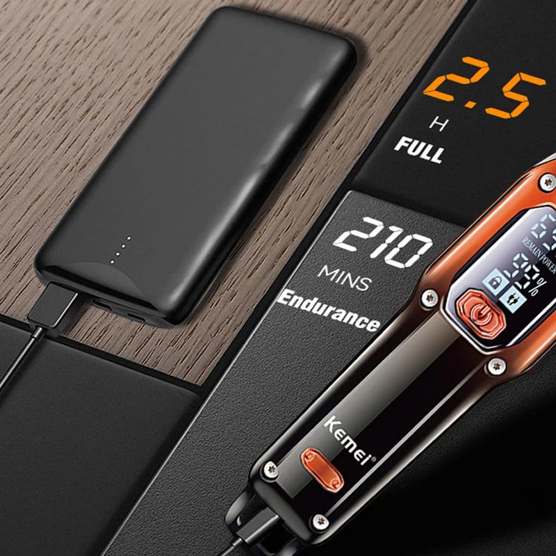 Professional Hair Trimmer Machine LCD Display Hair Cutting