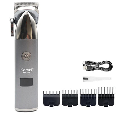 Kemei KM-253 Professional Hair Clipper USB Charging Hair Cutting