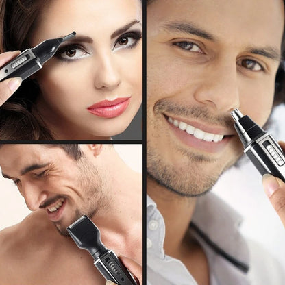 Kemei 4in1 Nose Hair Trimmer For Men Face Body Shaver Set