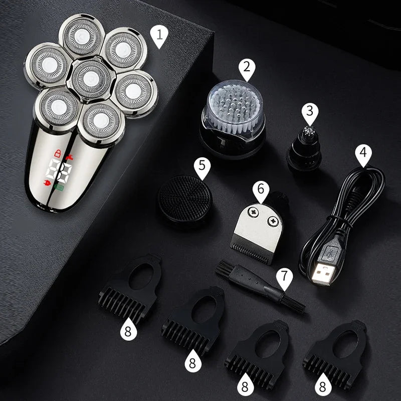 5 In 1 Electric Shaver For Men Bald Head Hair Clipper Razor
