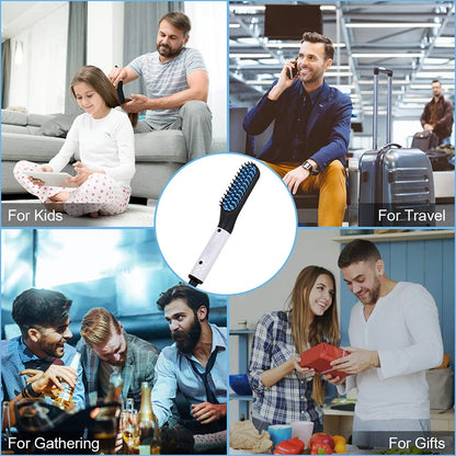 Multifunctional Quick Hair Beard Straightener Men's Hair