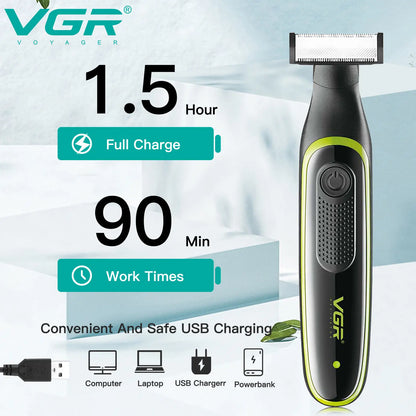 VGR Hair Trimmer Rechargeable Razor Waterproof Shaver V-017