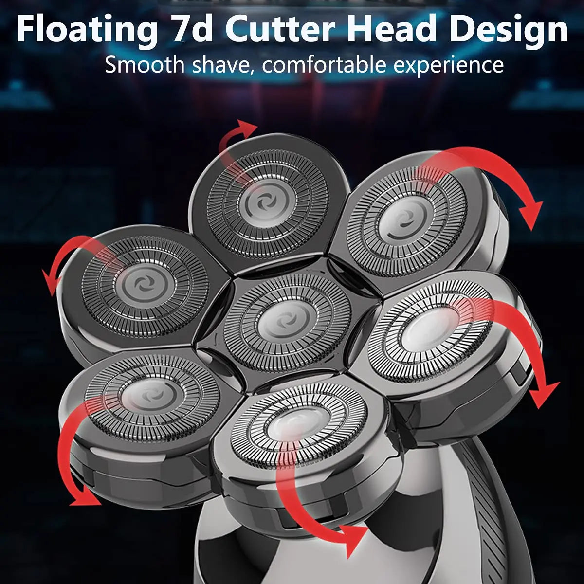 5 in 1 Men Electric Shaver Multi-Function 7D Floating Cutter Head